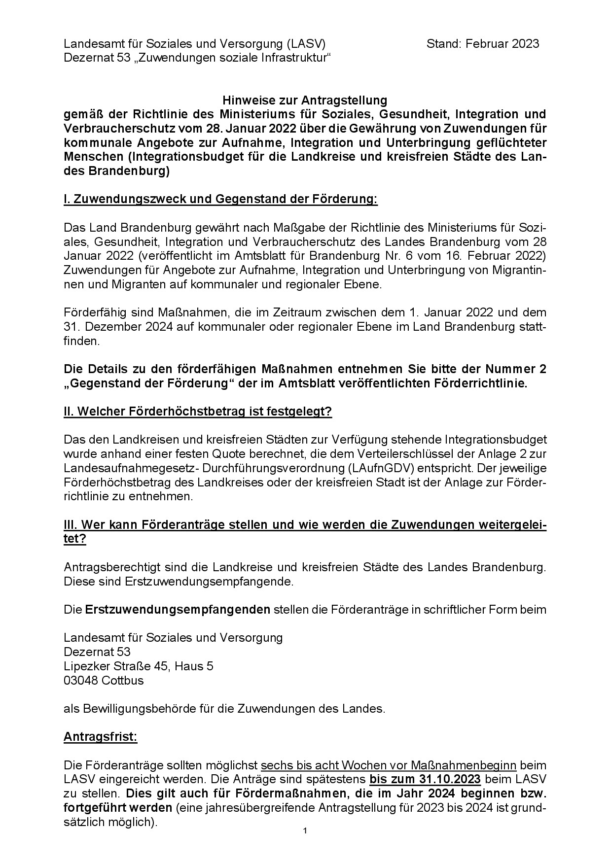 Bild vergrößern (Bild: Hinweise zur Antragstellung - Integrationsbudget für die Landkreise und kreisfreien Städte des Landes Brandenburg-001.jpg)