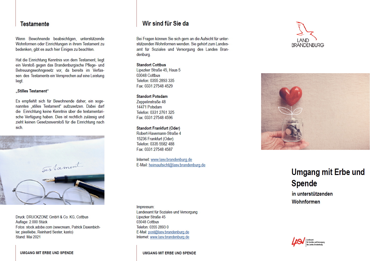 Bild vergrößern (Bild: Flyer - Umgang mit Erbe und Spende)